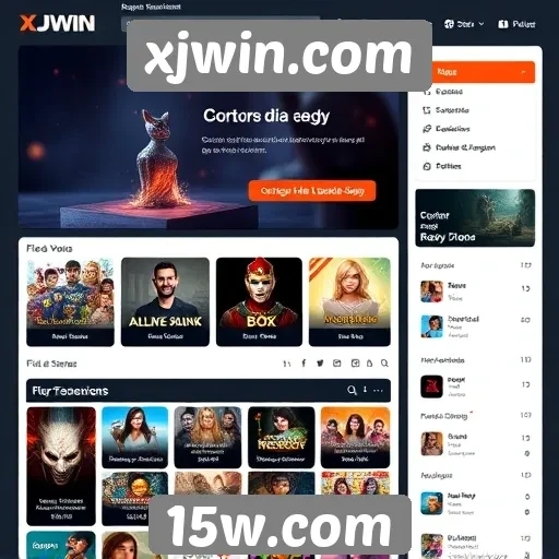 Interface do usuário do site xjwin.com é intuitiva